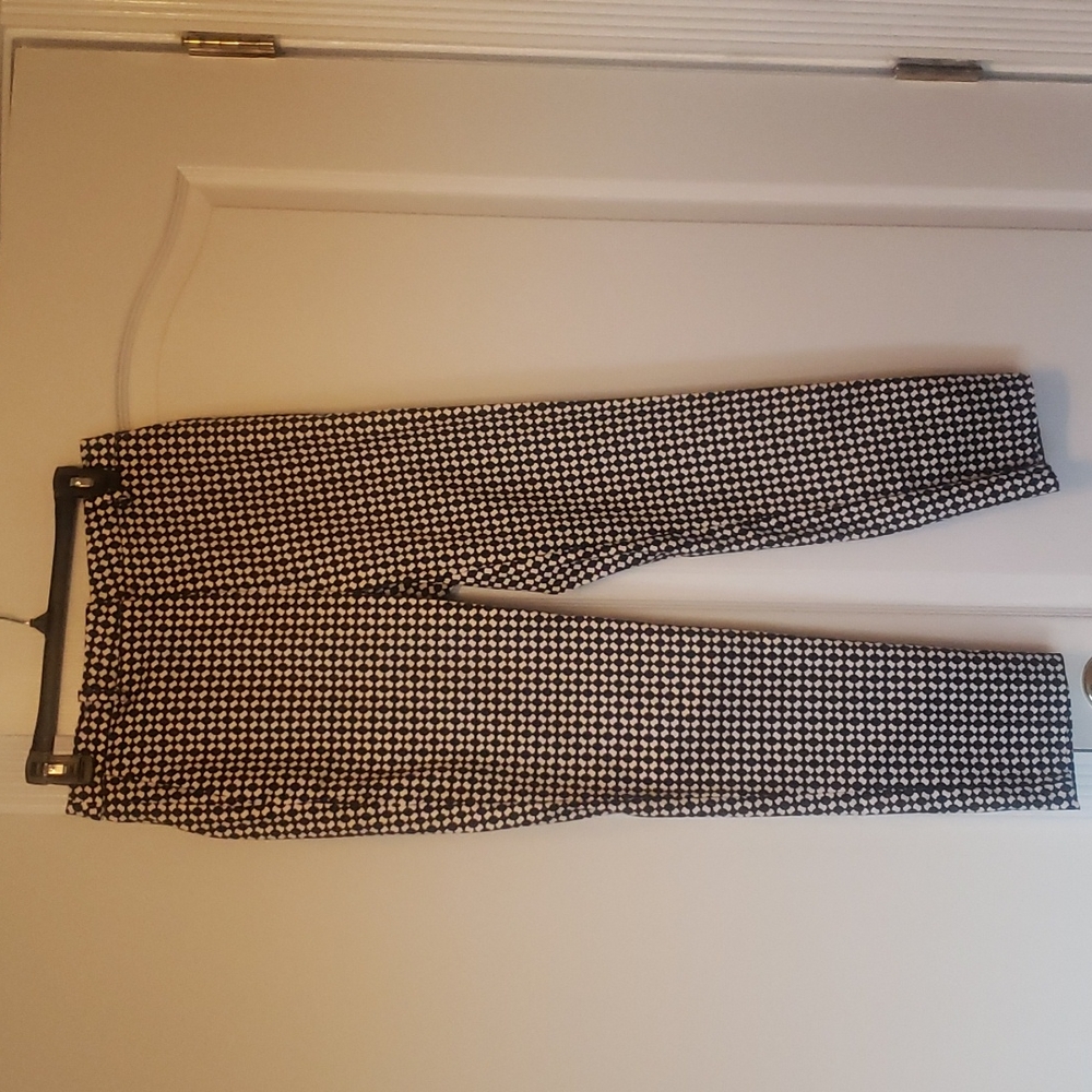 NEW H&M black printed slacks/dress pants